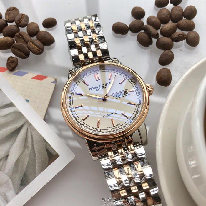 百達翡麗PATEK PHILPPE 頂級機械明珠機芯 真牛皮錶帶 精品男士腕表  wssb4734